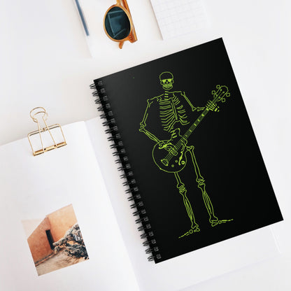 Metal Skeleton Fluo Spiral Notebook - Groove Your Notes!