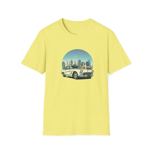 Chevrolet Corvette Unisex T-Shirt - American Legend of the 50s Cornsilk