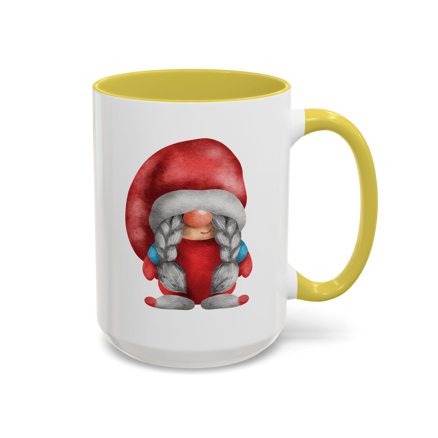 Cheerful Red Gnome with Braids Mug - Sip Your Sweet Melody | Ceramic Coffee & Tea Cup (11oz/15oz)