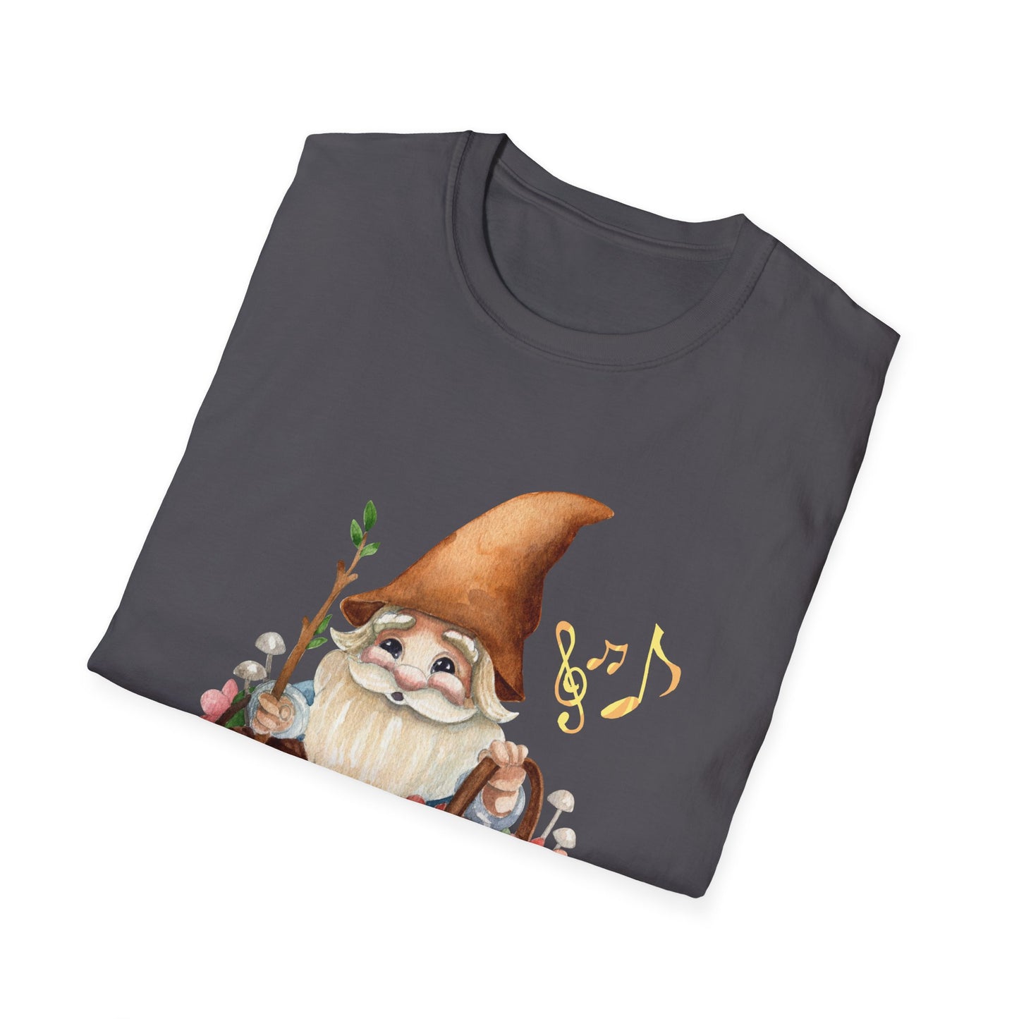 Singing Forest Gnome T-Shirt | Nature Lover's Delight | Soft and Comfy