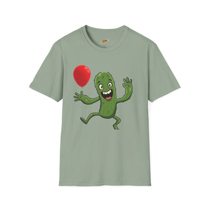 Cactus Mania T-Shirt: Cheerful Cactus with Balloon | Organic Cotton Unisex Tee