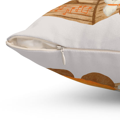 Harvest Whisper – Autumn Pumpkin & Flower Gnome Pillow