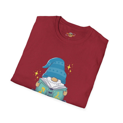 Mystical Book-Reading Gnome Unisex T-Shirt: Stories & Sparkle