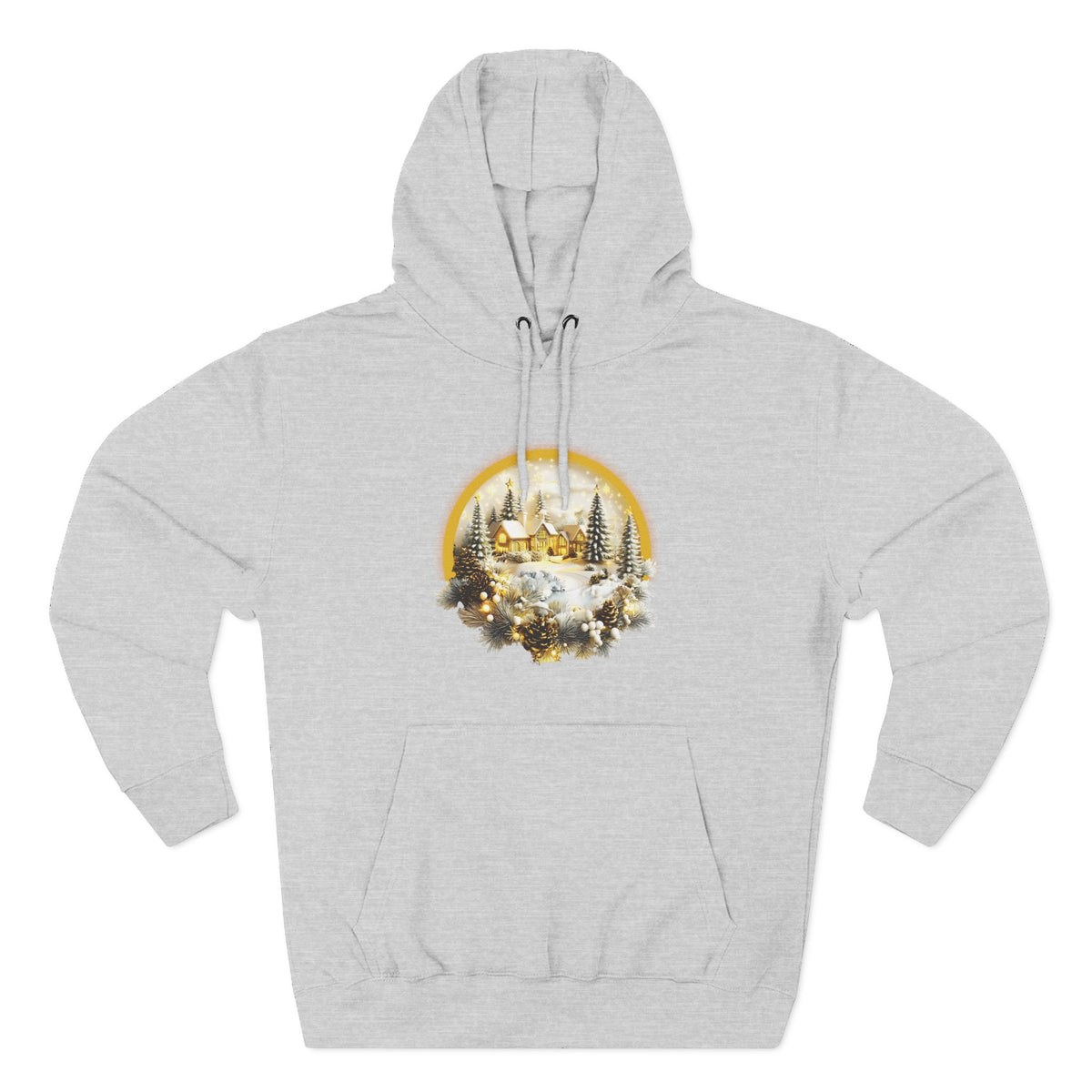Copy of Copy of Copy of Copy of Three-Panel Fleece Hoodie - happy holiday gorilla