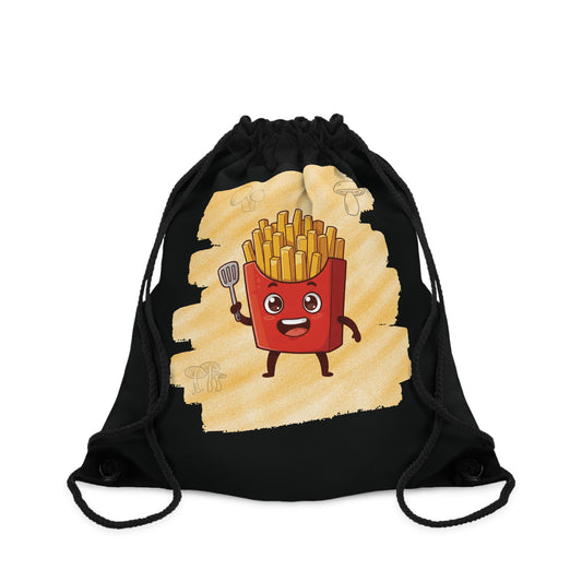 The Boardwalk Hustle – Golden French Fries Drawstring Bag
