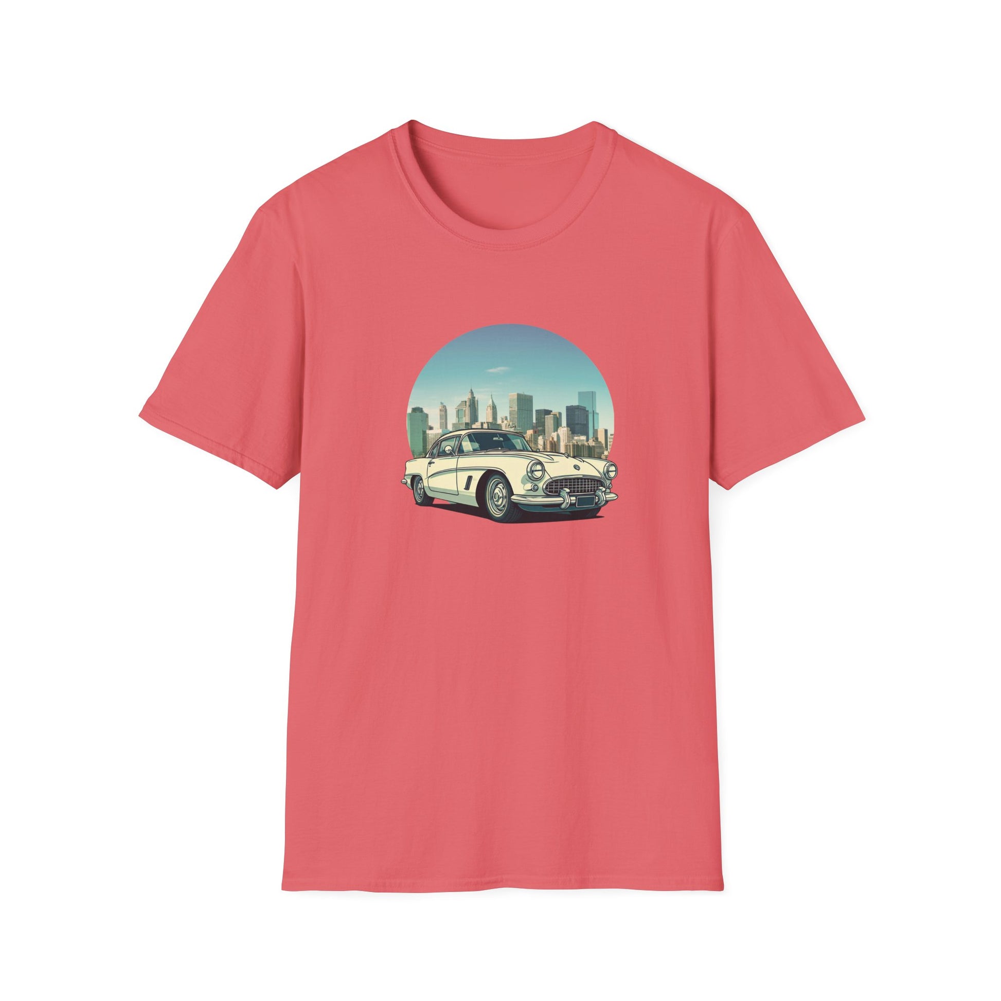 Chevrolet Corvette Unisex T-Shirt - American Legend of the 50s Coral Silk