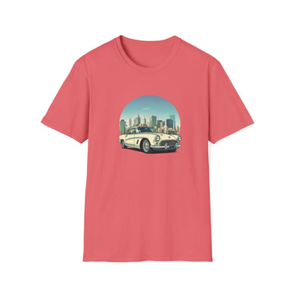 Chevrolet Corvette Unisex T-Shirt - American Legend of the 50s Coral Silk