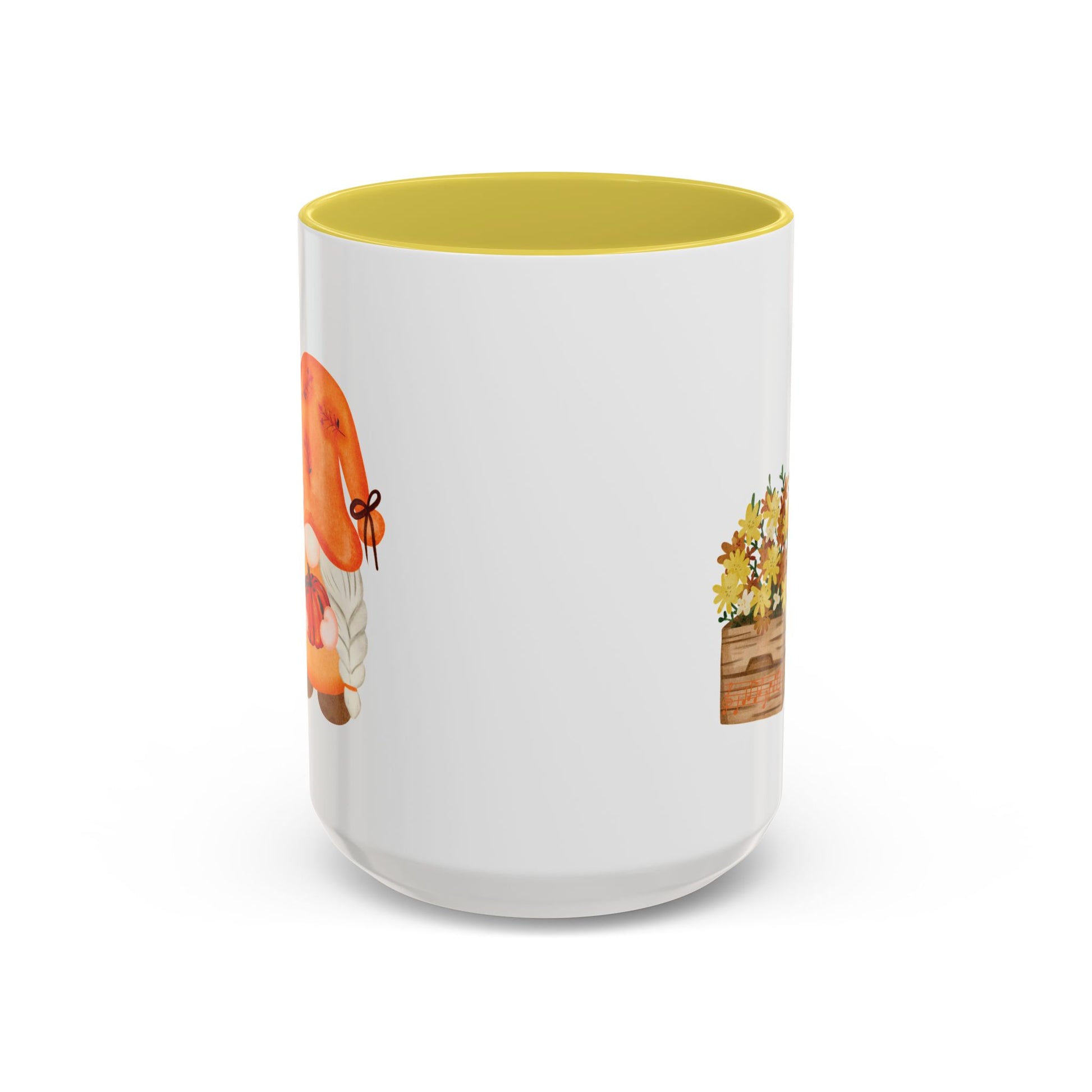 Cute Autumn Gnome Mug - Perfect Fall Gift 15oz Yellow
