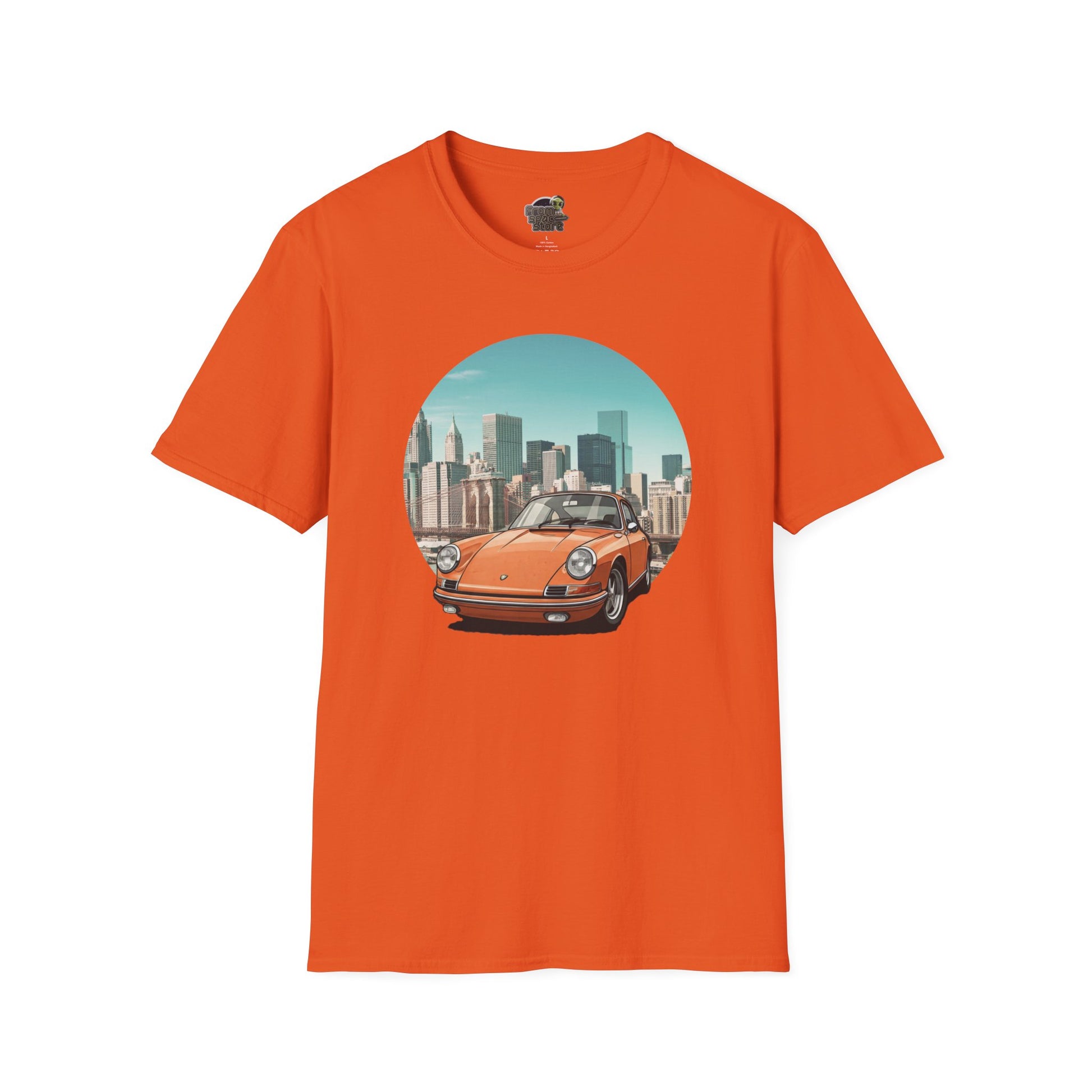 Porsche 911 Unisex T-Shirt - Vintage Power Icon Orange
