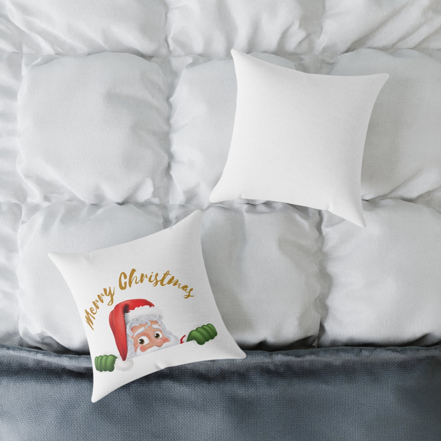 Peek-a-Boo Santa Christmas Throw Pillow Titolo Prodotto (H1 - Primary Keyword Focus)