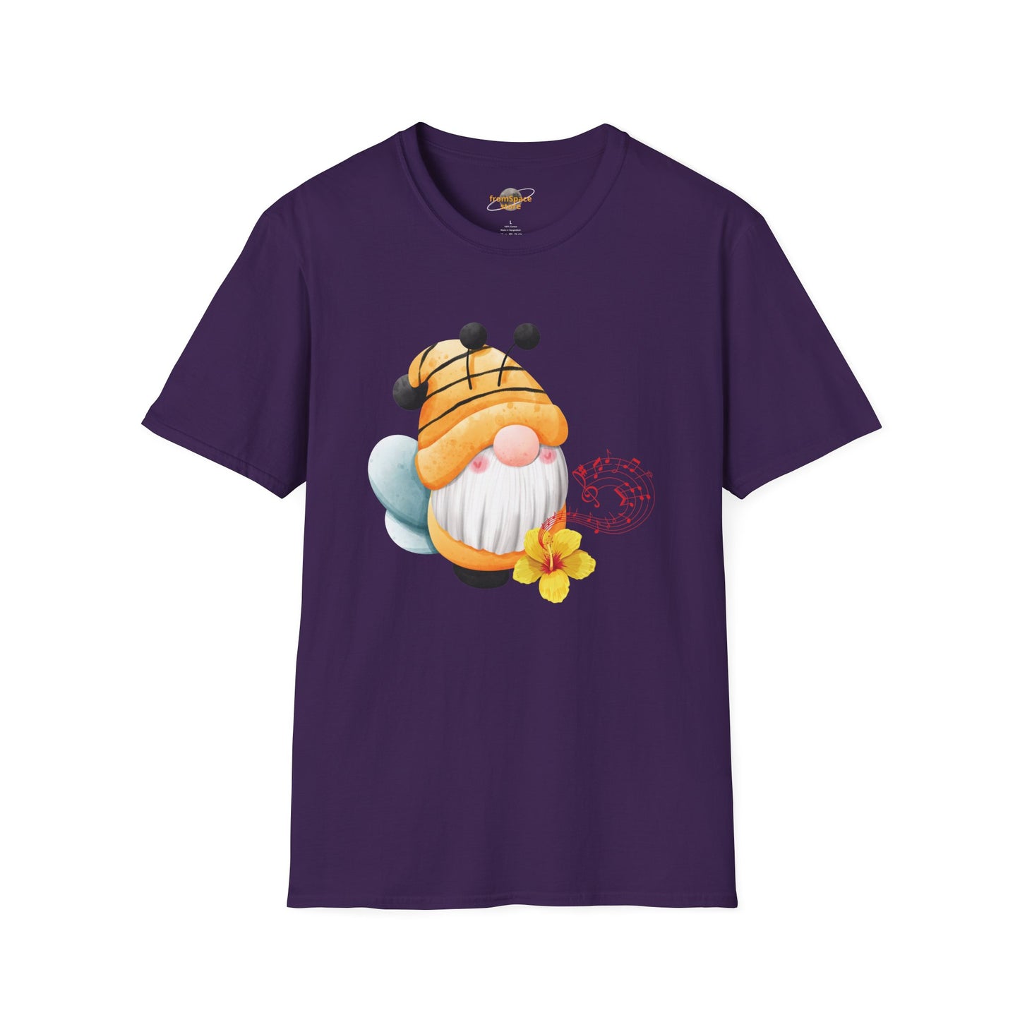 Bee Gnome Unisex T-Shirt: Buzzing with Magic & Melody