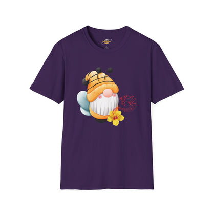 Bee Gnome Unisex T-Shirt: Buzzing with Magic & Melody
