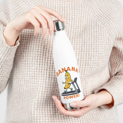 Banana Power Insulated Stainless Steel Bottle - Funny Gym & Sports Water Bottle