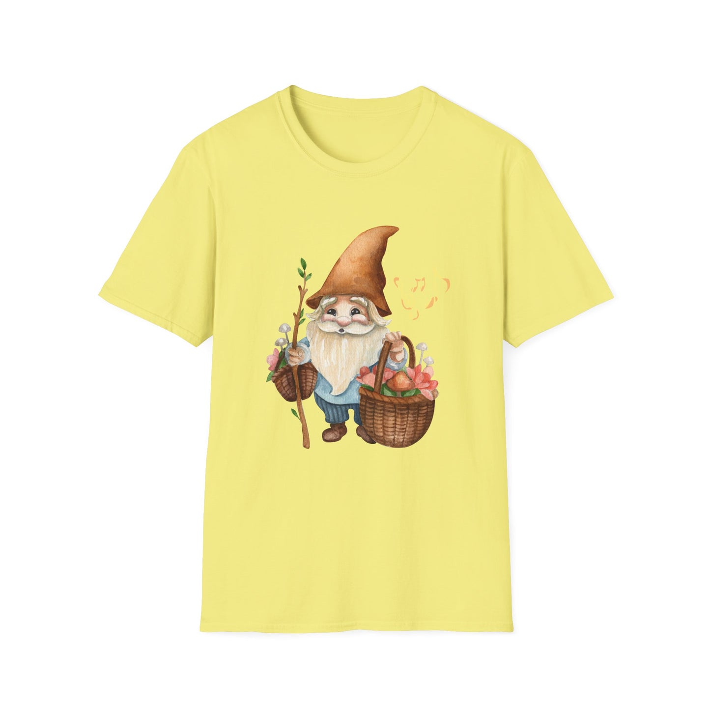 Singing Forest Gnome T-Shirt | Nature Lover's Delight | Soft and Comfy