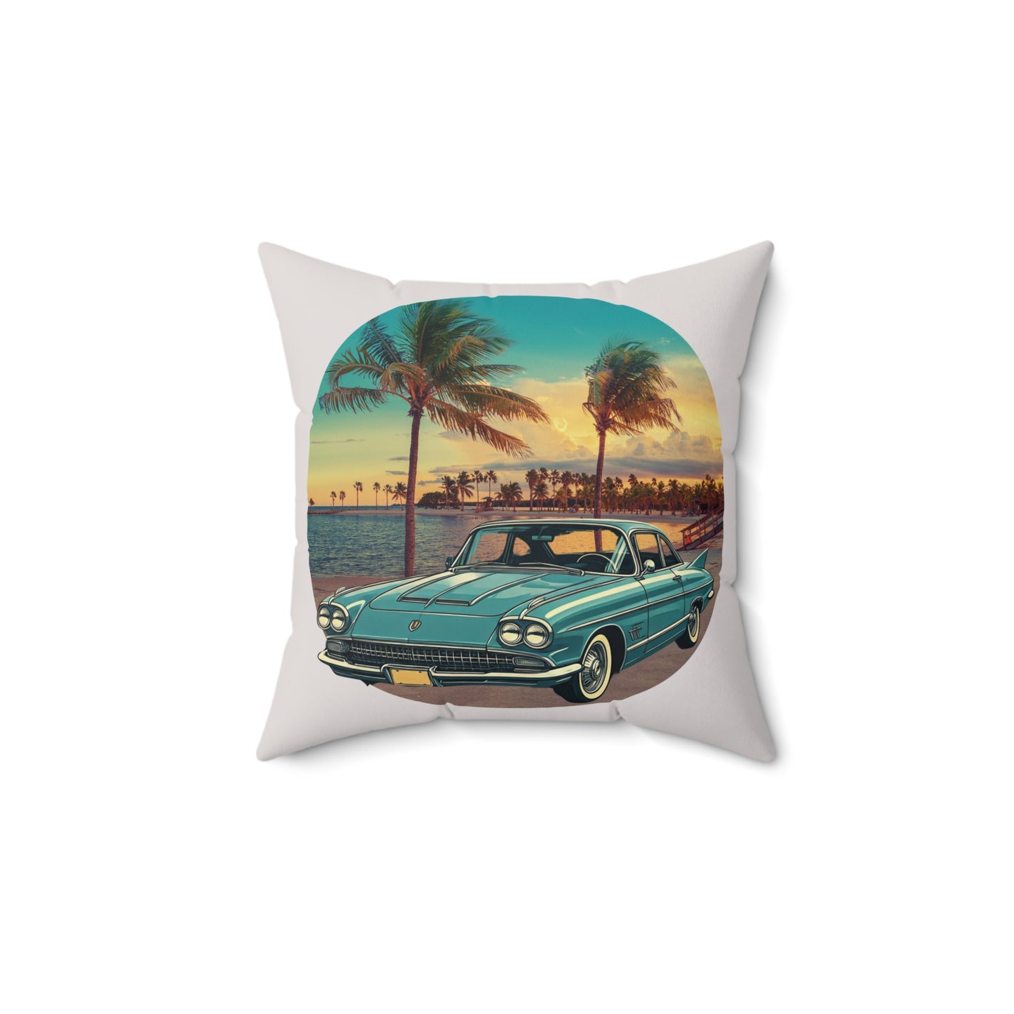 Midnight in Havana – Cadillac Eldorado Brougham Vintage Throw Pillow
