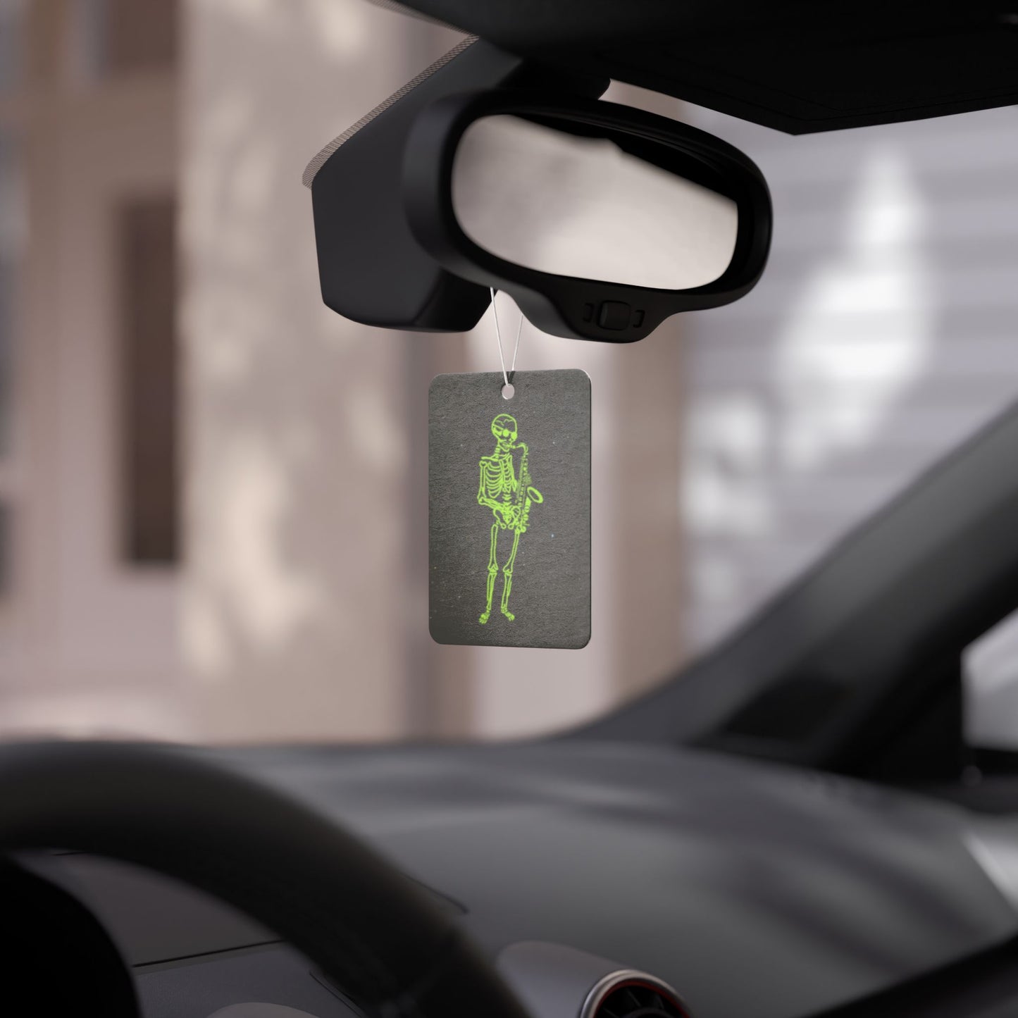 Metal Skeleton Fluo Sax Pllayer Car Air Freshener -  Power Car Freshener: Fresh Scent, Long-Lasting Fragrance, Funny Design