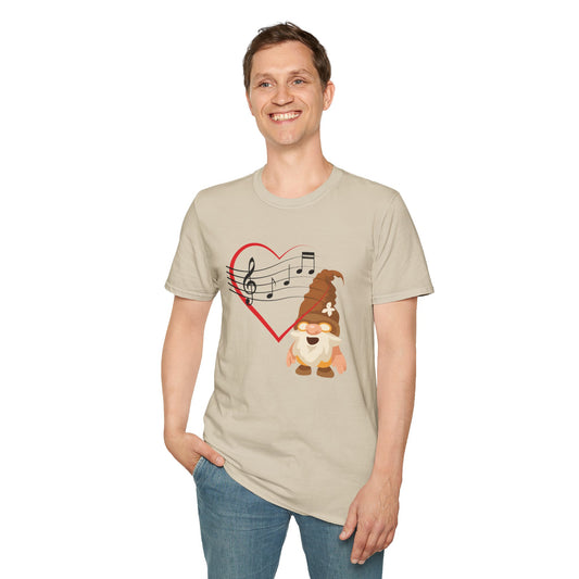 Heart of Music Gnome Unisex T-Shirt: Melodies & Magic