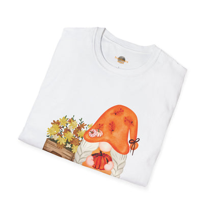 Flower Pot Gnome Unisex T-Shirt: Autumnal Charm & Secret Melodies