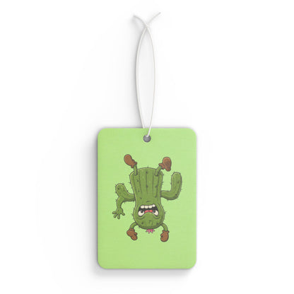 Shocked Upside-down Cactus Car Air Freshener -  Power Car Freshener: Fresh Scent, Long-Lasting Fragrance, Funny Design