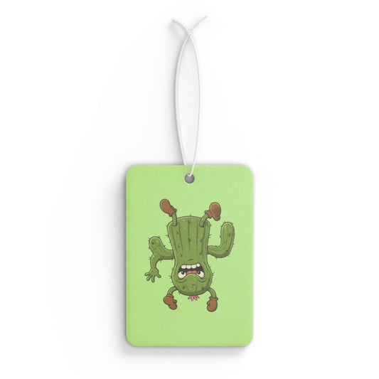 Shocked Upside-down Cactus Car Air Freshener -  Power Car Freshener: Fresh Scent, Long-Lasting Fragrance, Funny Design