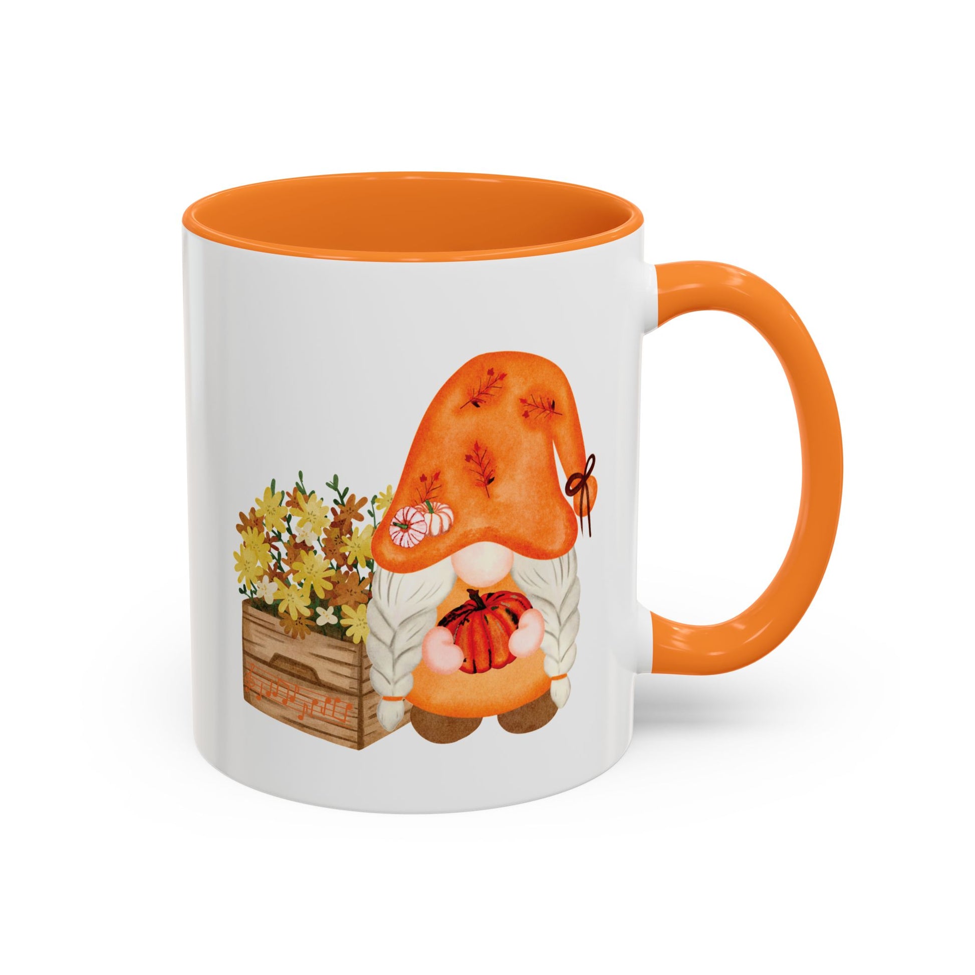 Cute Autumn Gnome Mug - Perfect Fall Gift 11oz Golden Yellow