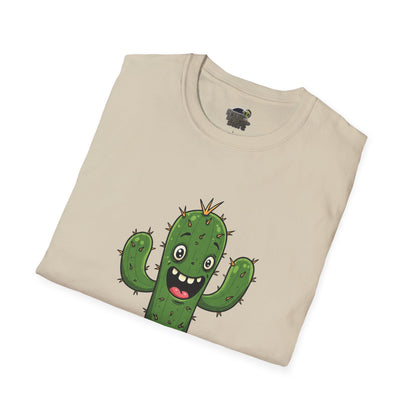 Cactus Mania T-Shirt: Joyful Cactus Tee | Organic Cotton & Stretchy Comfort