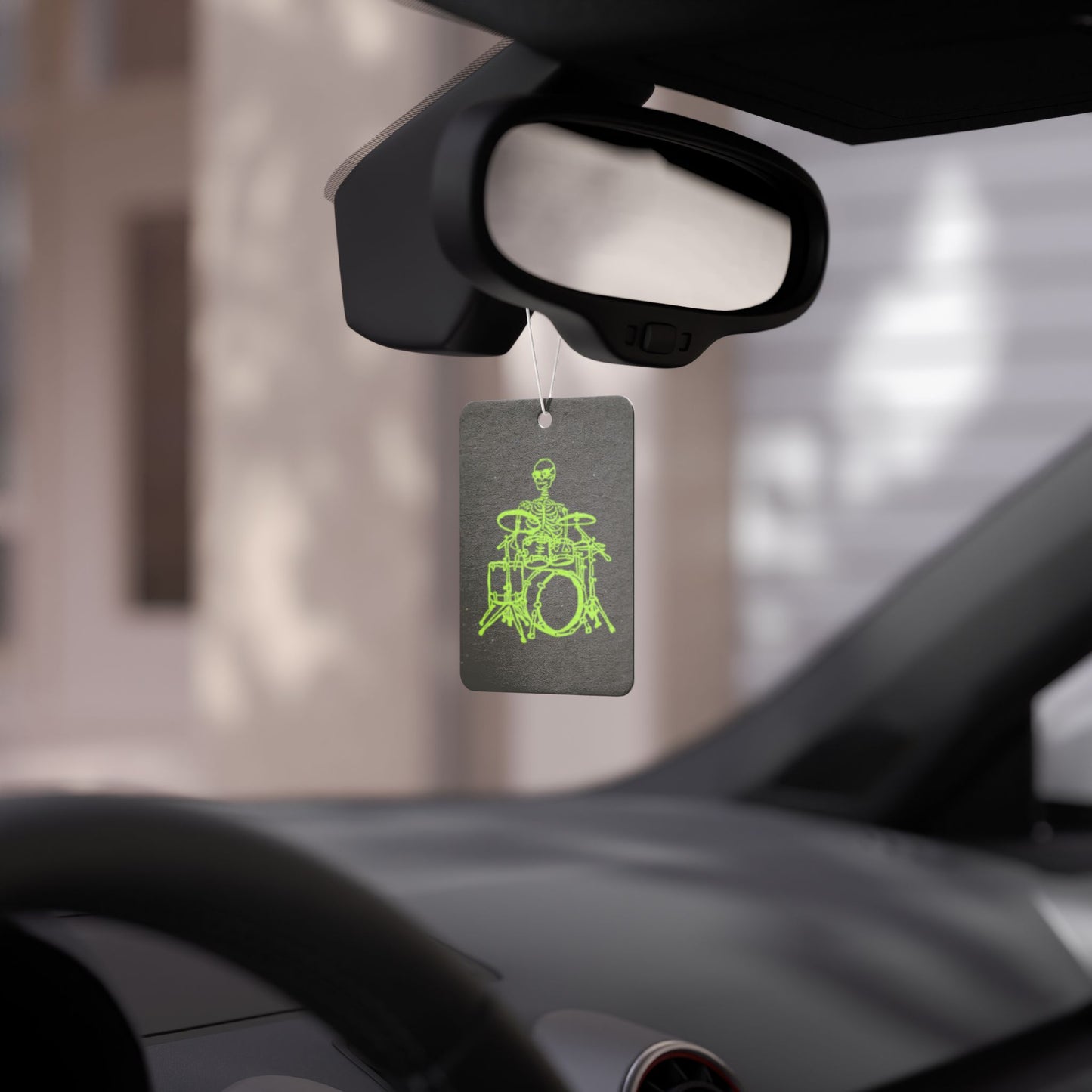 Metal Skeleton Fluo Drums Pllayer Car Air Freshener -  Power Car Freshener: Fresh Scent, Long-Lasting Fragrance, Funny Design