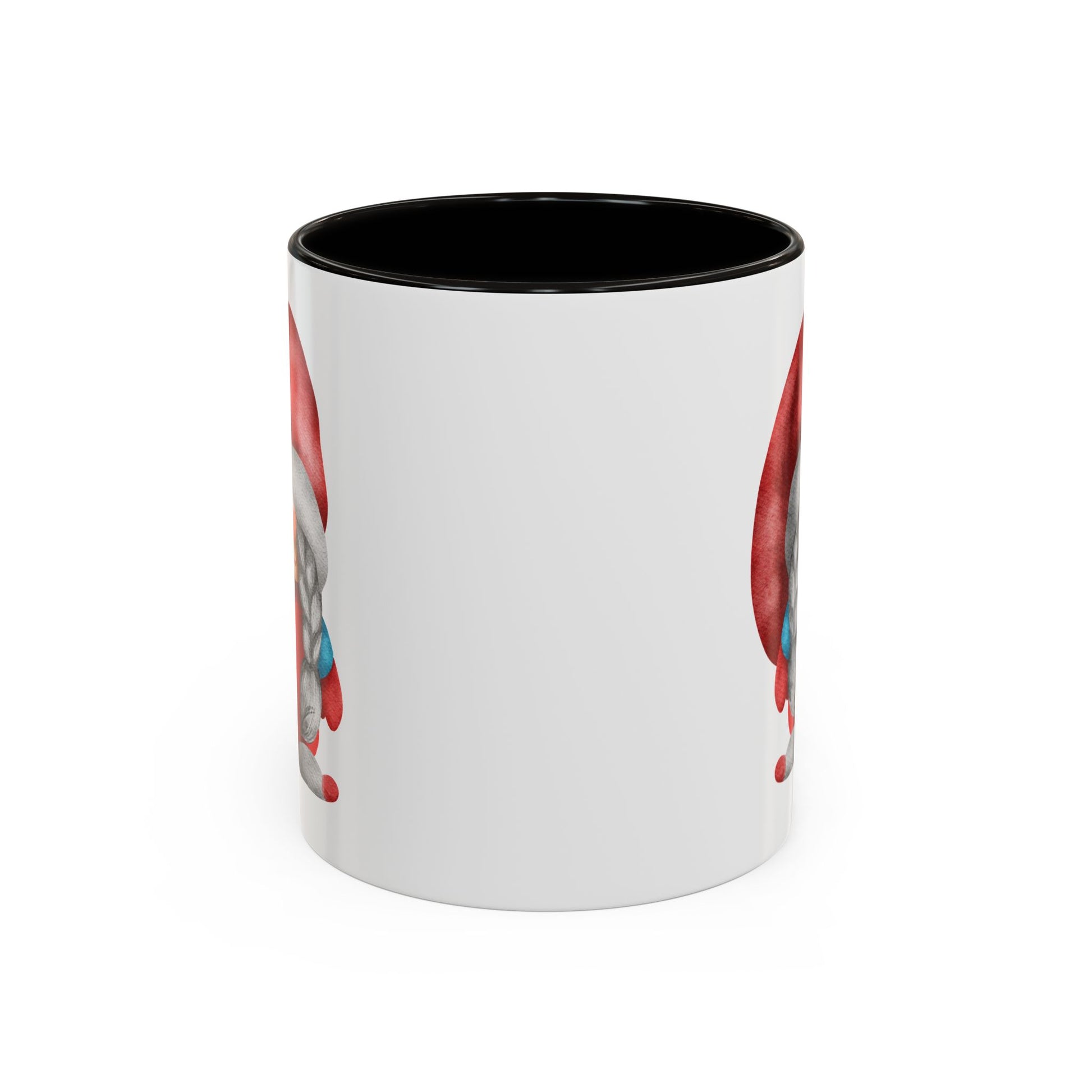 Cheerful Red Gnome with Braids Mug - Sip Your Sweet Melody | Ceramic Coffee & Tea Cup (11oz/15oz) 11oz Black