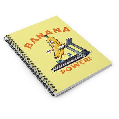 "Banana Power!" Spiral Notebook - Motivational Fitness Journal