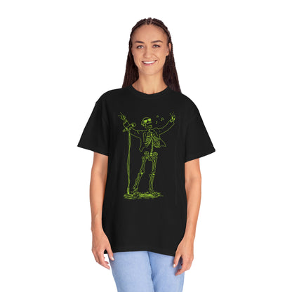The Mystical Vocalist | Skeleton Fluo Singer Unisex T-Shirt