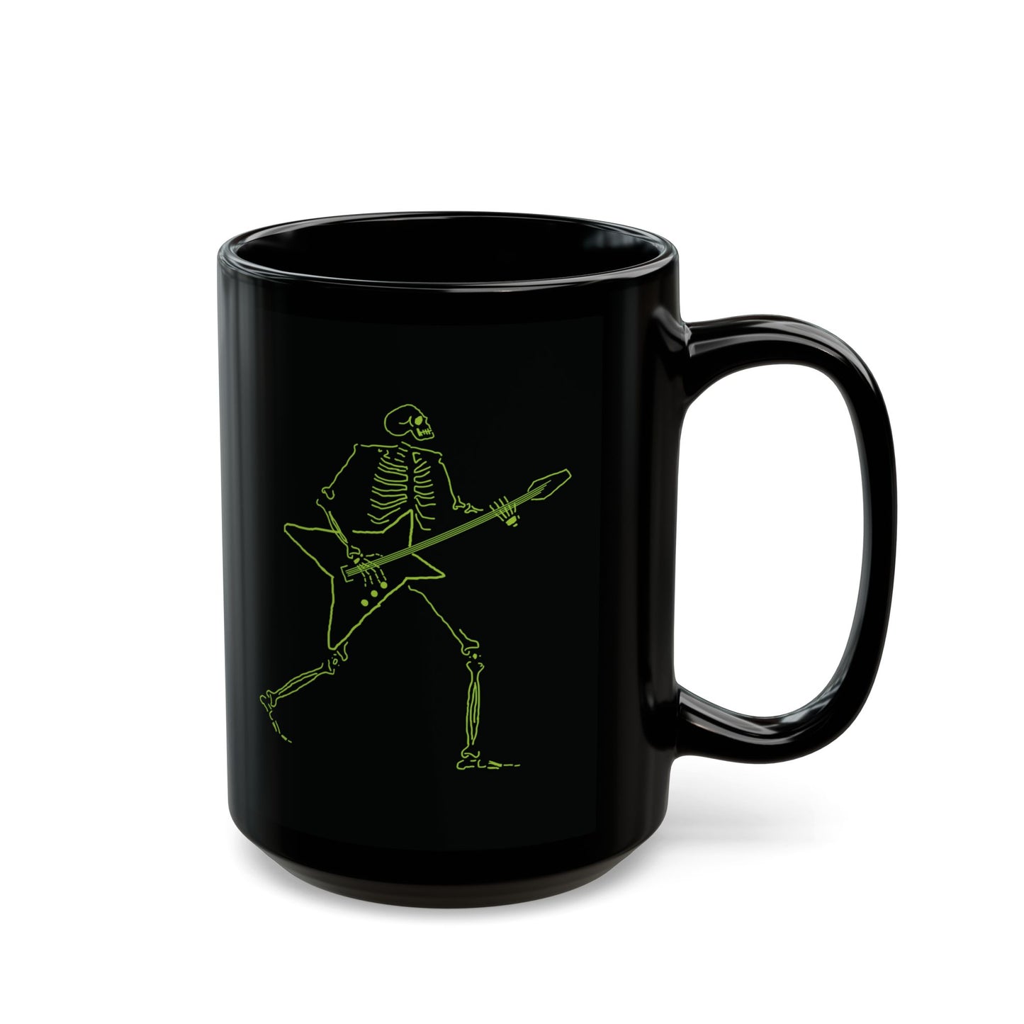 Skeleton Electric Guitar Player Mug | Hard Rock Gift