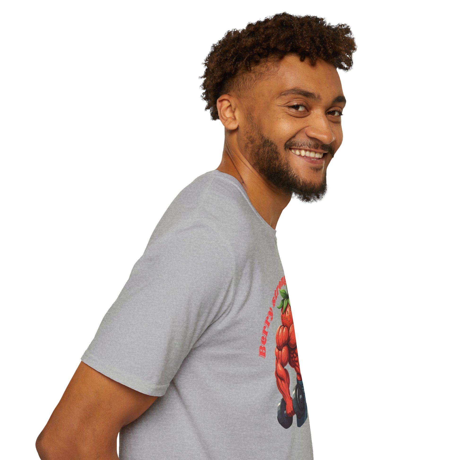 Berry Strong t-shirt: Funny Strawberry Bodybuilder Tee