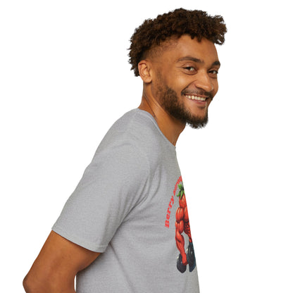 Berry Strong t-shirt: Funny Strawberry Bodybuilder Tee