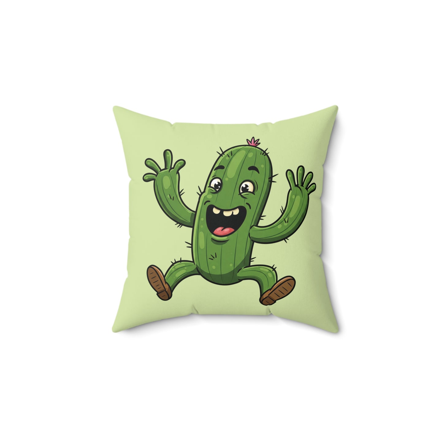 Jumping Cactus throw pillow
