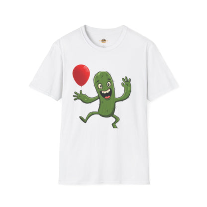 Cactus Mania T-Shirt: Cheerful Cactus with Balloon | Organic Cotton Unisex Tee