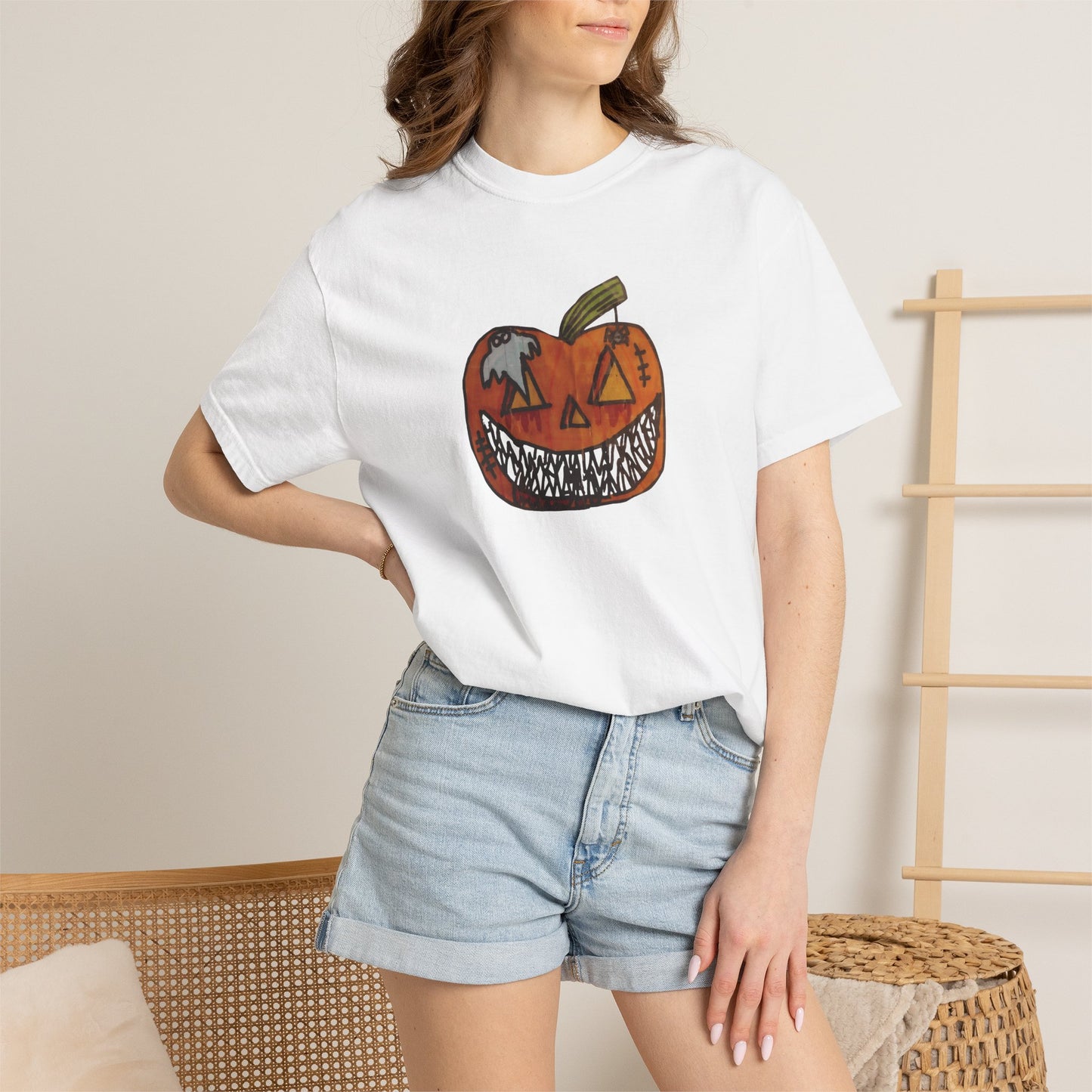 Halloween Jack-O-Lantern Unisex T-Shirt | Spooky Web Tee
