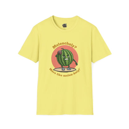 Melon-Holy t-shirt: Funny Watermelon Shot Put Tee Cornsilk