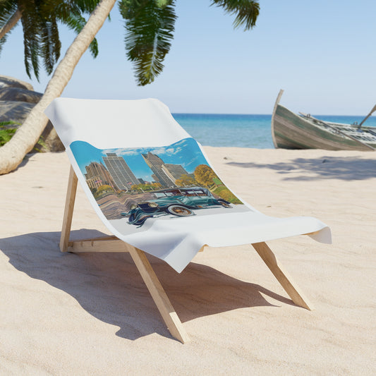 Buick Doctor Coupe 1920s" Vintage Beach Towel: The Roaring Twenties Elegance on the Sand 30" × 60"