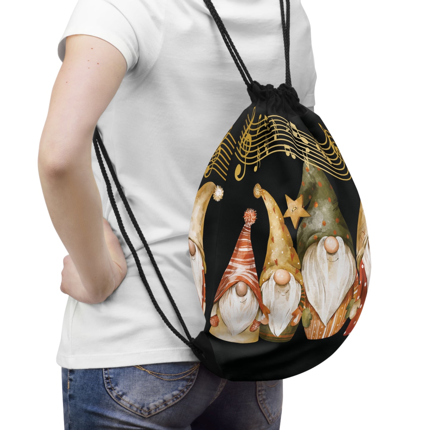 Four Gnomes Drawstring Bag: Harmonious Style & Playful Charm