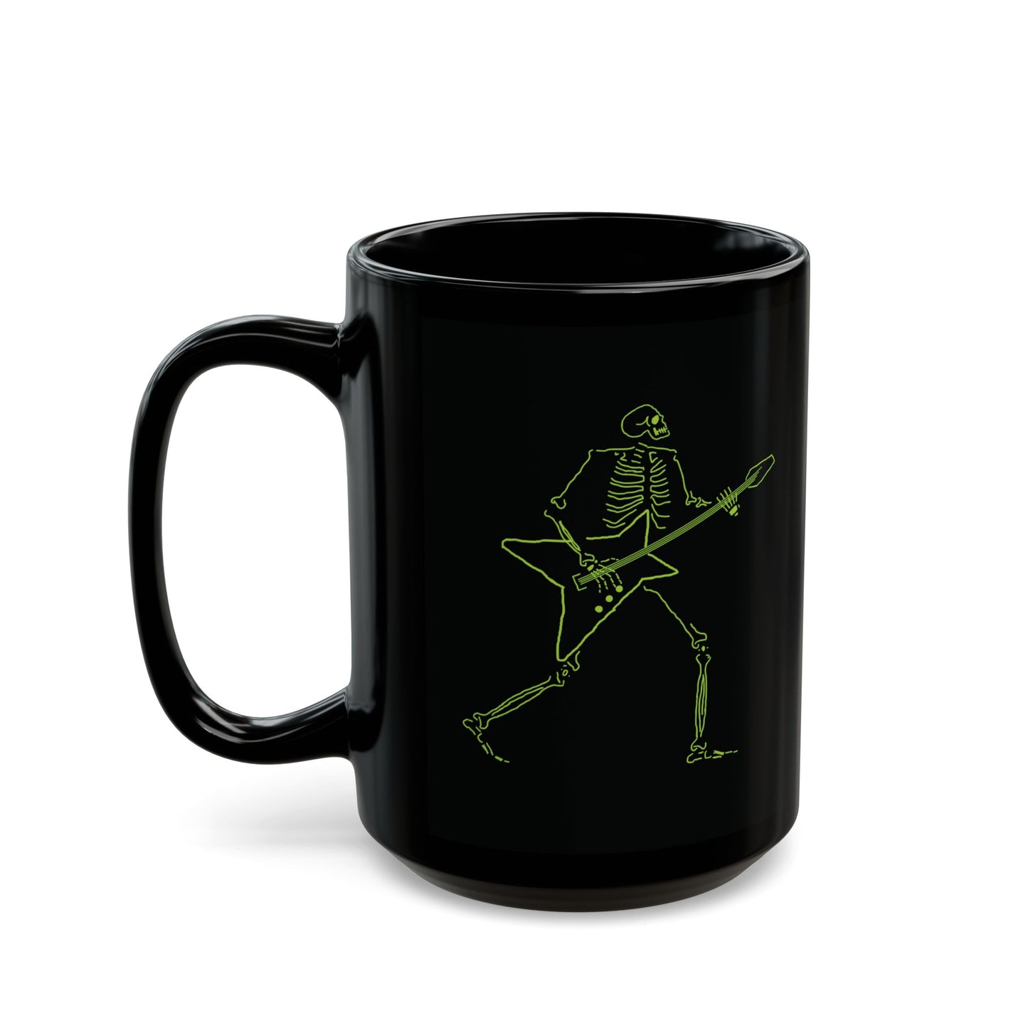 Skeleton Electric Guitar Player Mug | Hard Rock Gift