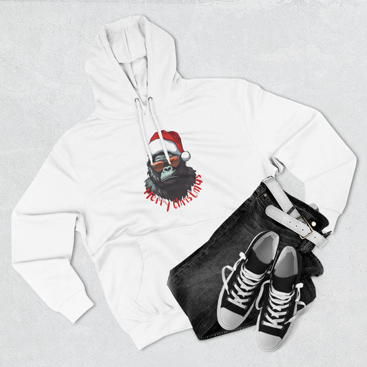 Cool Gorilla with Sunglasses Christmas Fleece Hoodie