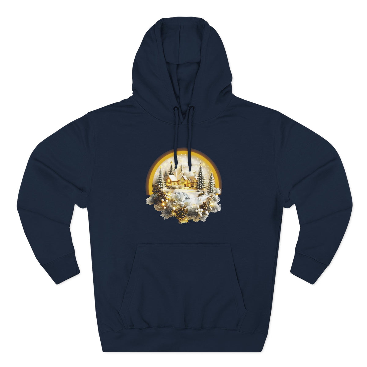 Copy of Copy of Copy of Copy of Three-Panel Fleece Hoodie - happy holiday gorilla