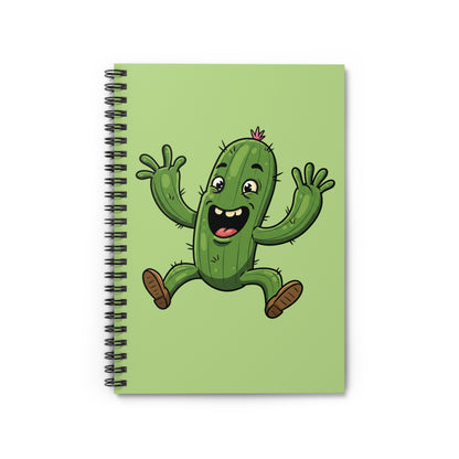 Jumping Cactus Spiral Notebook | Funny Kawaii Plant Journal & Unique Succulent Gift