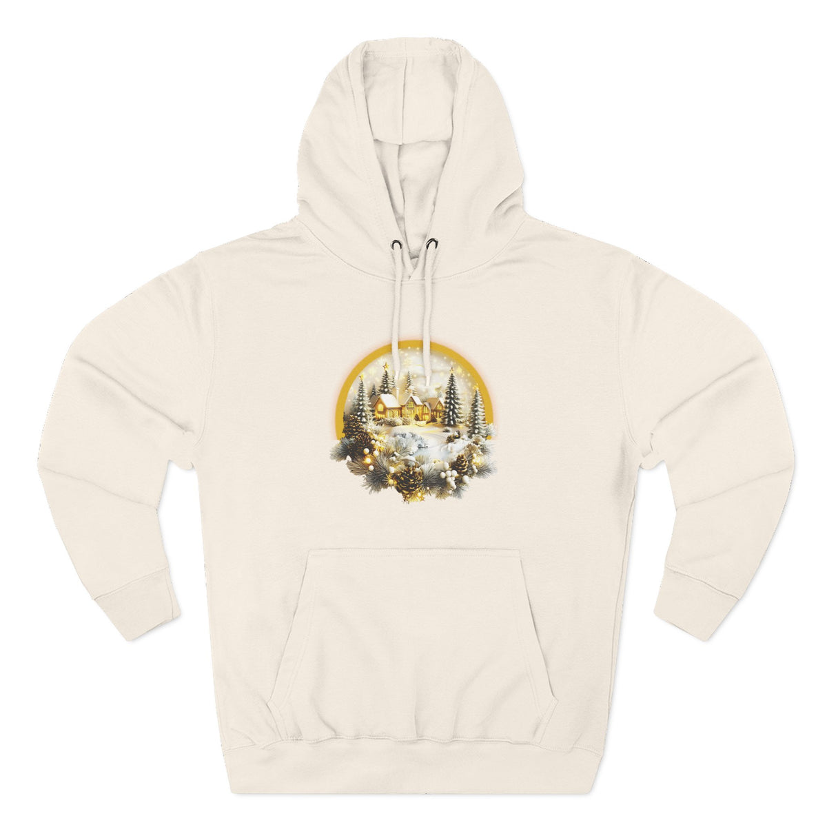 Copy of Copy of Copy of Copy of Three-Panel Fleece Hoodie - happy holiday gorilla