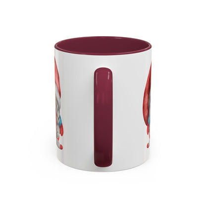 Cheerful Red Gnome with Braids Mug - Sip Your Sweet Melody | Ceramic Coffee & Tea Cup (11oz/15oz)