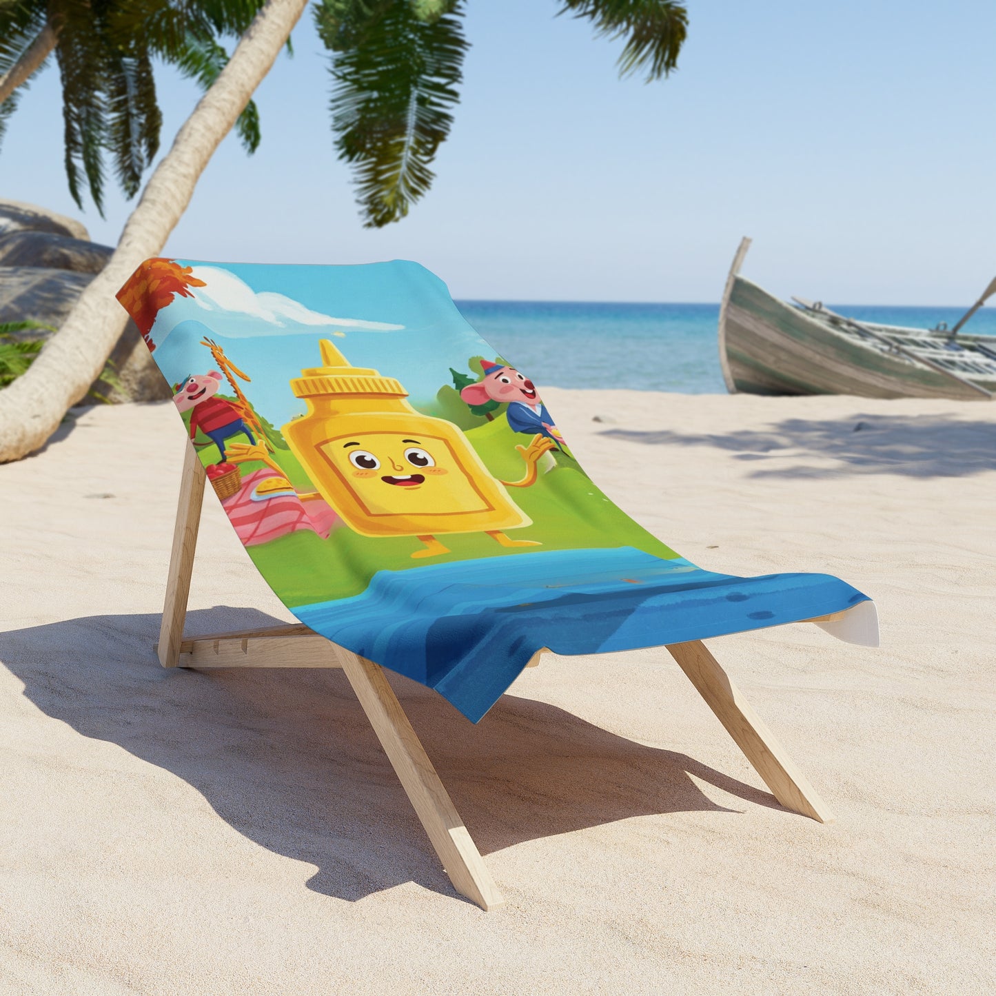 Happy Mayo Picnic Beach Towel - Unique Pop Art Style