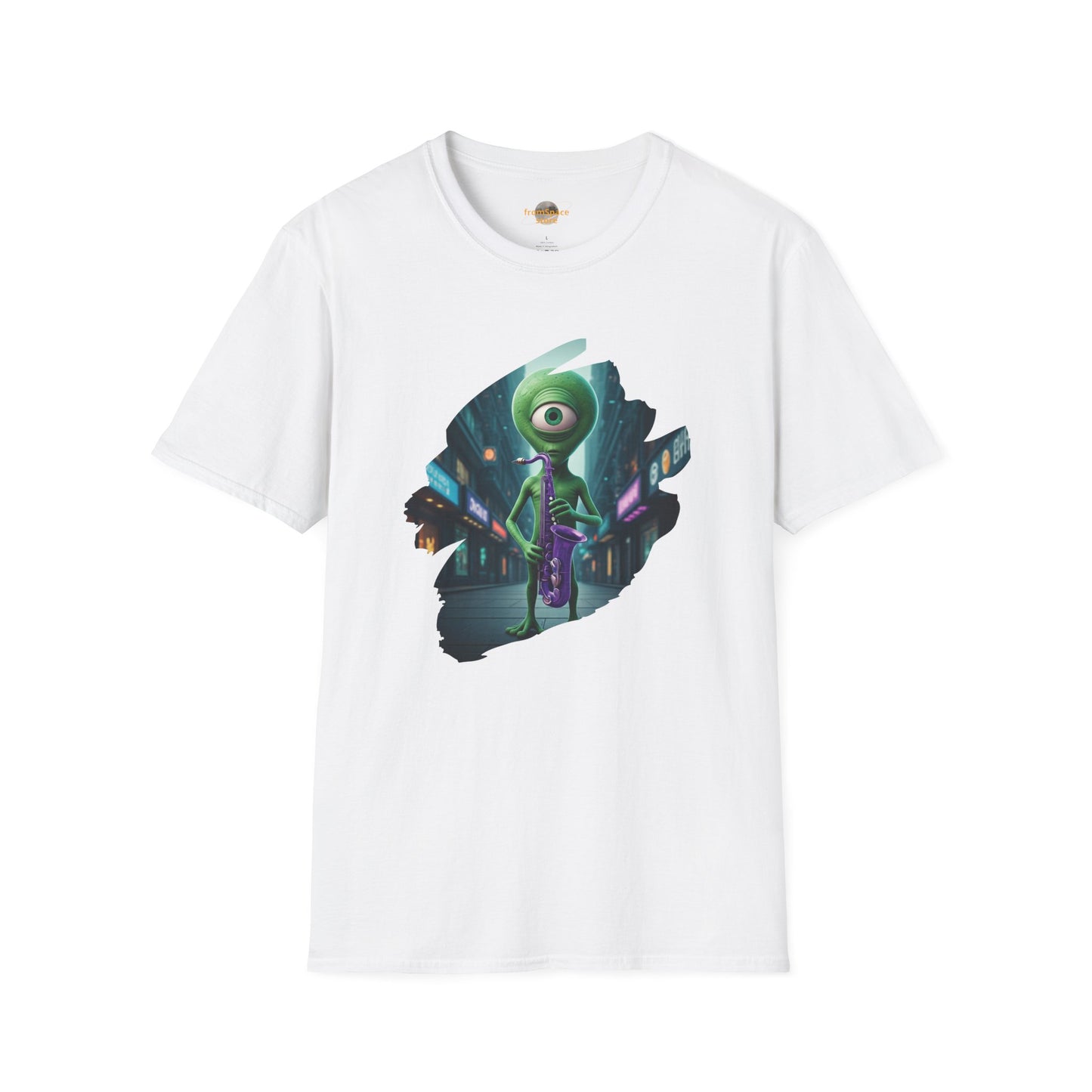 Alien Saxophone Player Unisex T-Shirt: Sci-Fi Vibes