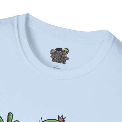 Happy Jumping Cactus T-Shirt: Dynamic & Joyful Organic Cotton Tee | Cactus Mania