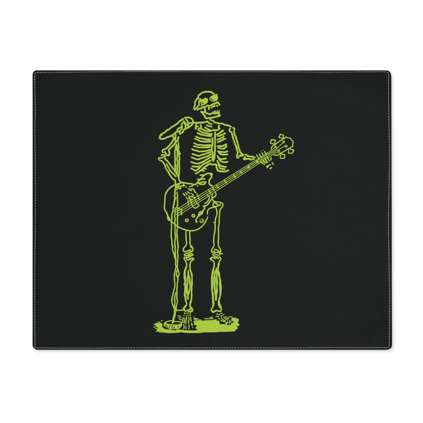Dual Threat Fluo Skeleton Singer-Guitarist Placemat
