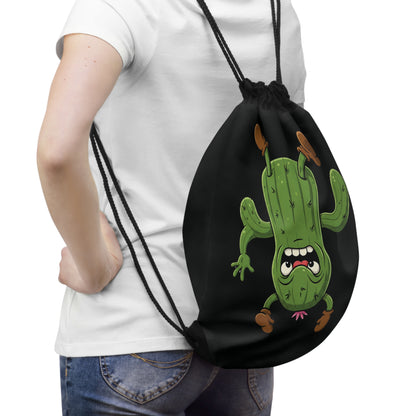 Shocked Cactus" Drawstring Bag - Quirky, Durable & Eco-Friendly for Daily Fun